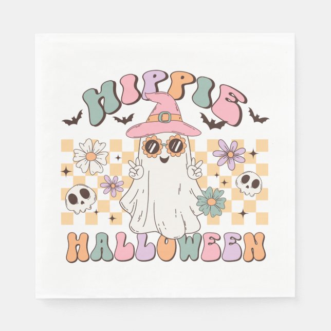 Hippie Halloween Napkin (Front)