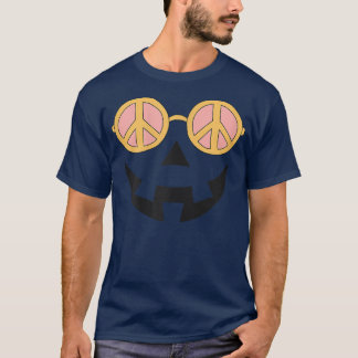 Hippie Halloween Pumpkin Peace Sign Sunglasses for T-Shirt
