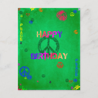 Hippie Happy Birthday Card
