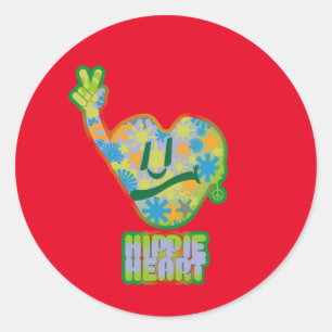 Hippie Heart ICON 2024 BY MASANSER Classic Round Sticker
