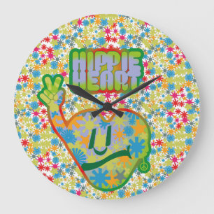 Hippie Heart ICON 2024 BY MASANSER Large Clock