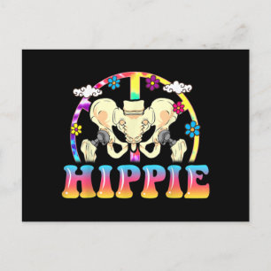 Hippie Hip Replacement Joint Surgery Funny Holiday Postcard