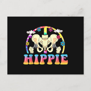 Hippie Hip Replacement Joint Surgery Funny Postcard