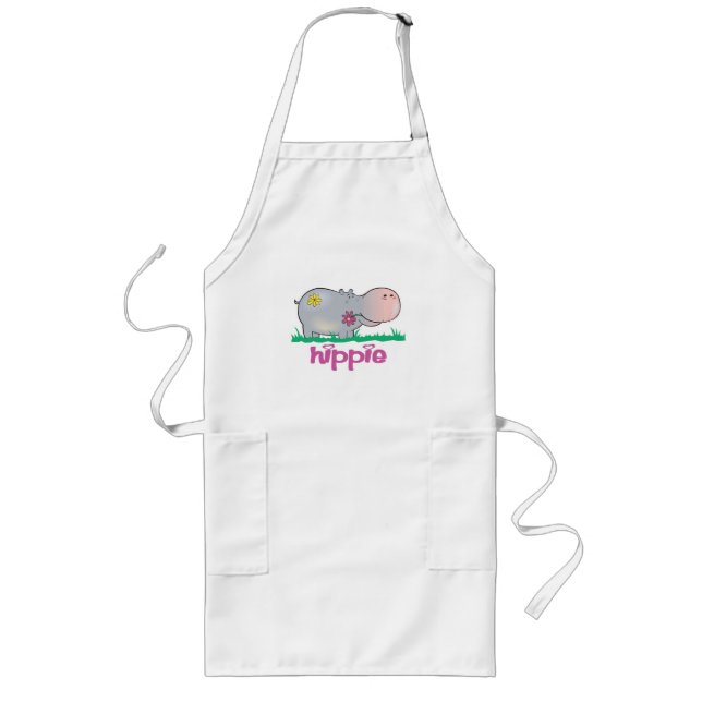 hippie hippo long apron (Front)