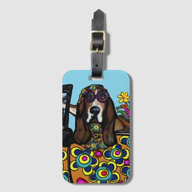 HIPPIE HOUND LUGGAGE TAG (Front Vertical)