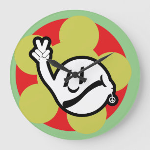 HIPPIE ICON flowers 2023 BY MASANSER Large Clock