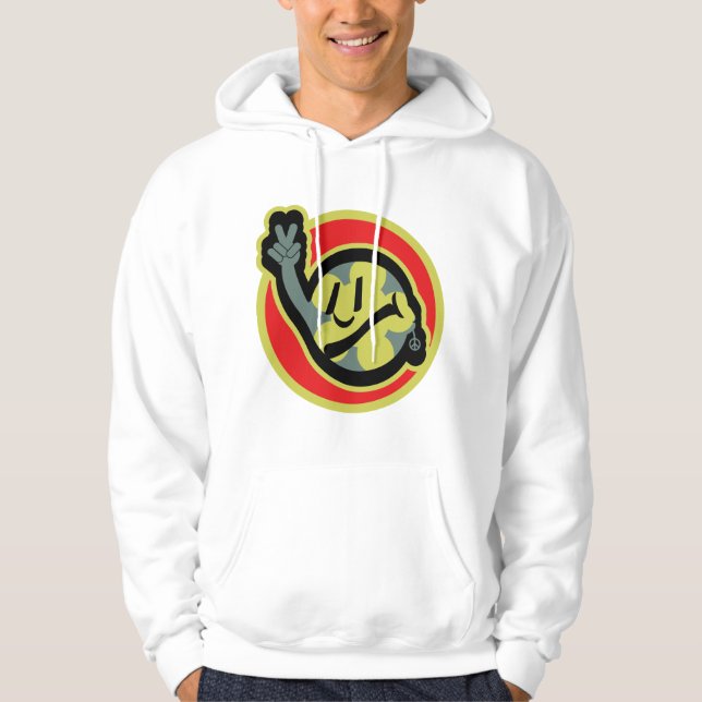 HIPPIE ICON flowers FACE 2023 BY MASANSER Hoodie (Front)