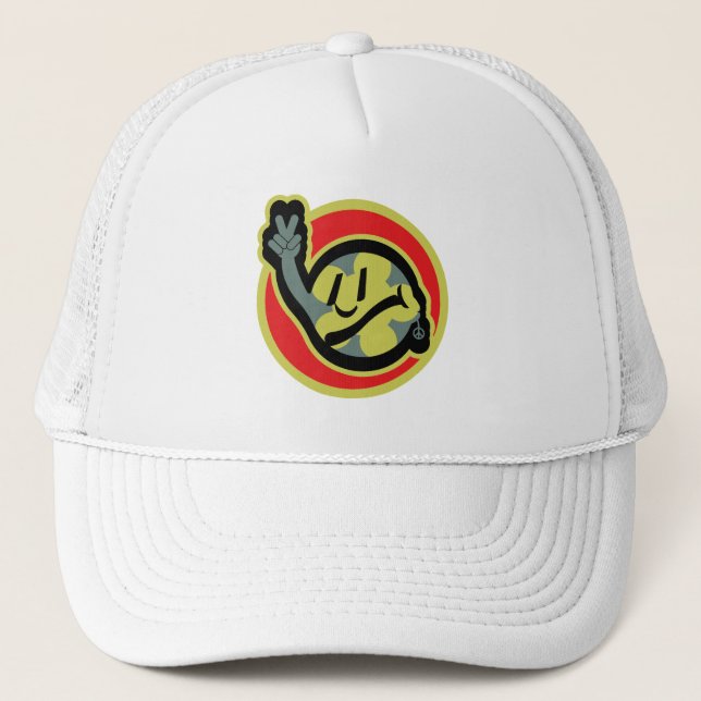 HIPPIE ICON flowers FACE 2023 BY MASANSER Trucker Hat (Front)