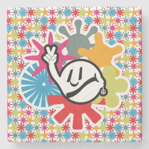 HIPPIE ICON lines ver 2023 BY MASANSER Stone Coaster