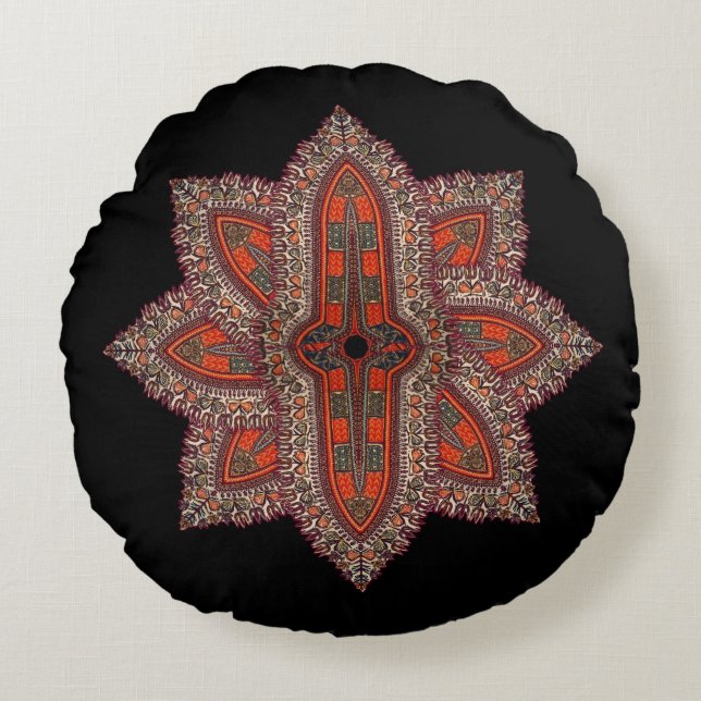 Hippie Indian Style Round Cushion (Front)
