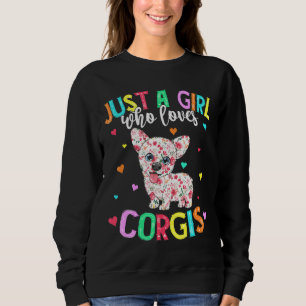 Hippie Just A Girl Who Loves Corgis Vintage Sweatshirt