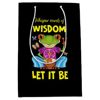 Hippie Let It Be Frog Medium Gift Bag