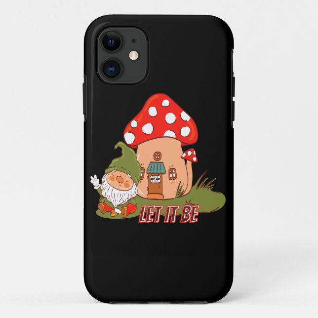 Hippie Let It Be Gnome Case-Mate iPhone Case (Back)