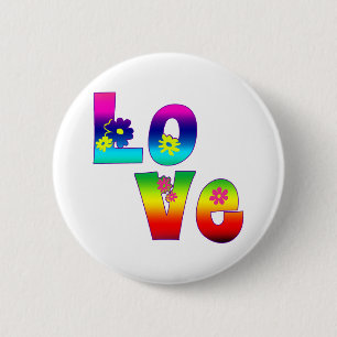 Hippie LOVE 6 Cm Round Badge