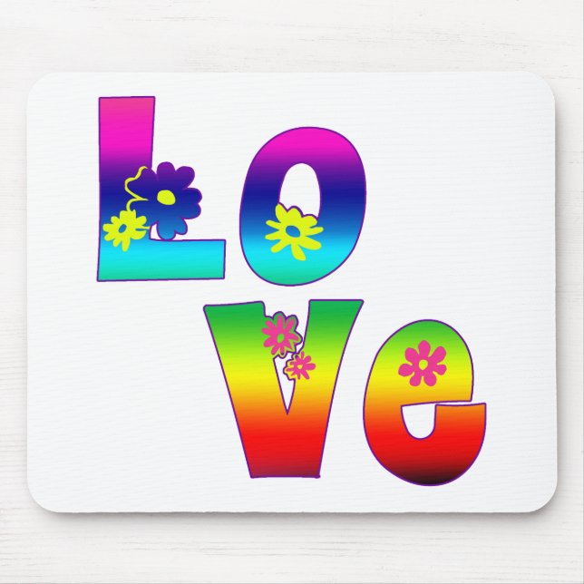 Hippie LOVE Mouse Pad (Front)