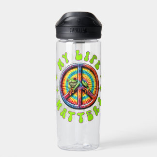Hippie Love Peace Life Matters Custom  Water Bottle