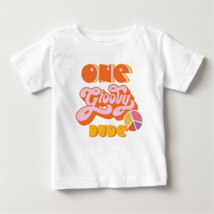 Hippie One Groovy Dude Baby T-Shirt
