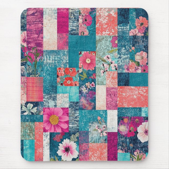 Hippie Patchwork Mouse Pad (Front)