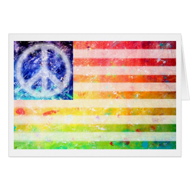 Hippie Peace Freak Flag (Front Horizontal)
