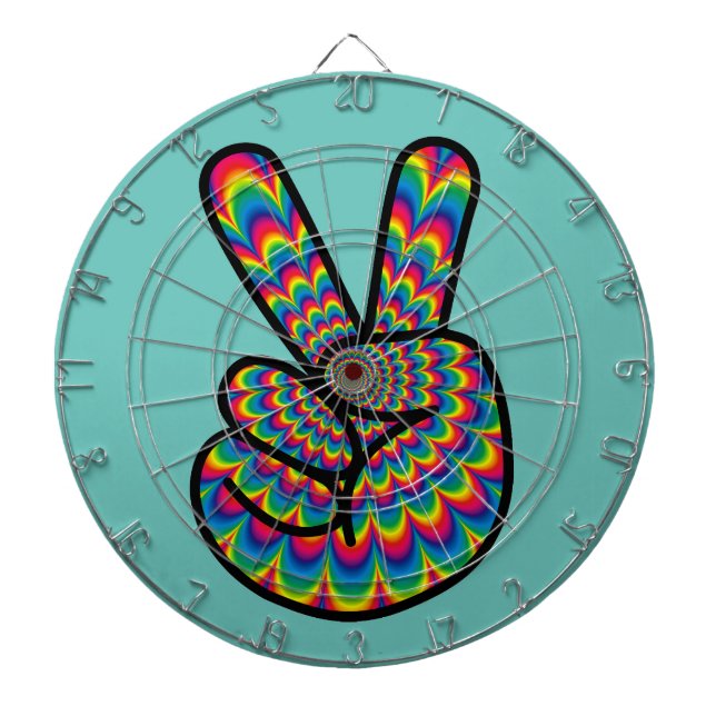 HIPPIE PEACE SIGN DART BOARD (Front)