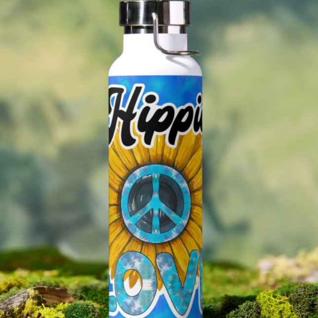 Hippie Peace Tie Dye Love Tumbler Bottle (Creator Uploaded)
