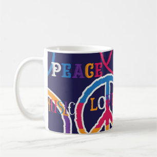 Hippie Peace: Vibrant Symbol Design. Coffee Mug