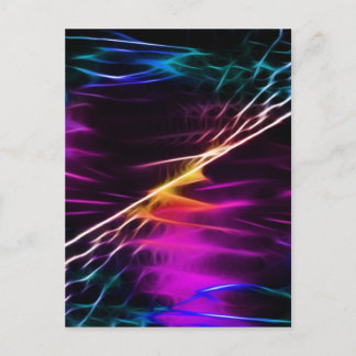 Hippie pink and purple love peace postcard