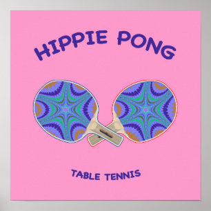 Hippie Pong Ping Pong Poster