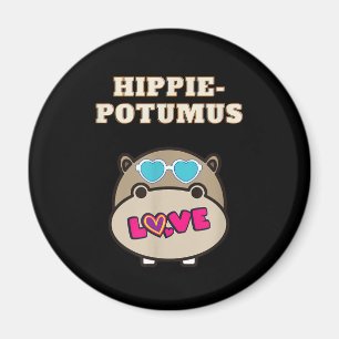 Hippie Potumus Baby Hippopotamus Lover Magnet