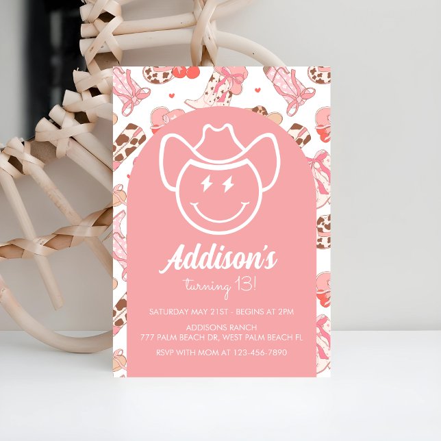 Hippie Preppy Cowgirl Birthday invitation (Creator Uploaded)