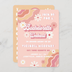 Hippie Retro Bachelorette Weekend Invitation