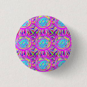 Hippie Retro chill out absract art 3 Cm Round Badge