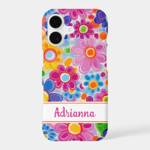 Hippie Retro Groovy Floral Personalised