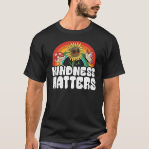 Hippie Retro Sunflower Rainbow Sped Teacher Kindne T-Shirt