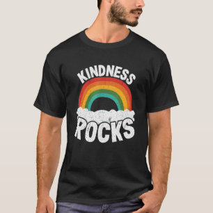 Hippie Retro Teacher Anti Bullying Rainbow Kindnes T-Shirt