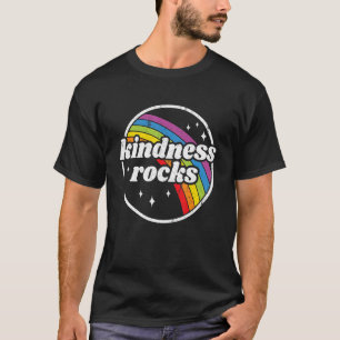 Hippie Retro Teacher Anti Bullying Rainbow Kindnes T-Shirt