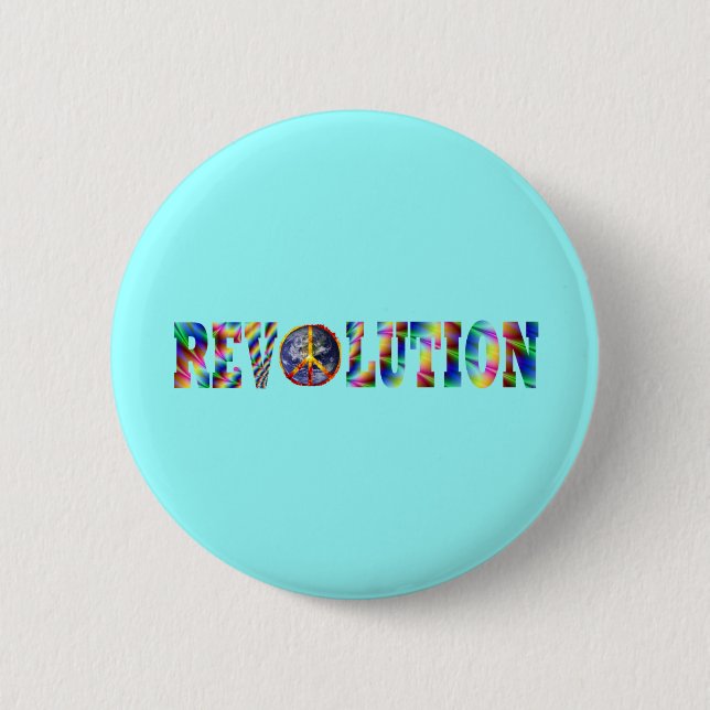 Hippie Revolution 6 Cm Round Badge (Front)