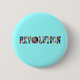 Hippie Revolution 6 Cm Round Badge