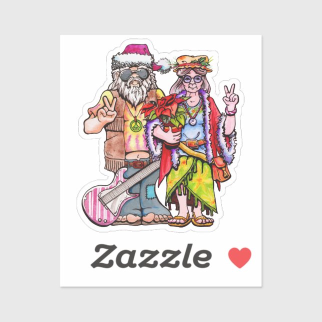 Hippie Santa Couple (Sheet)