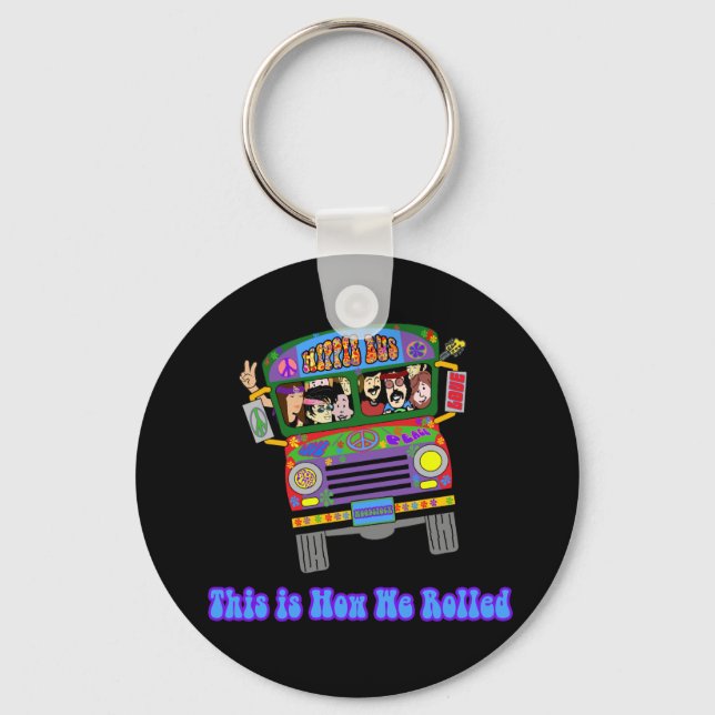 Hippie School Bus Key Ring (Front)
