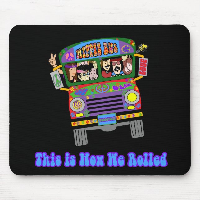 Hippie School Bus Mouse Pad (Front)