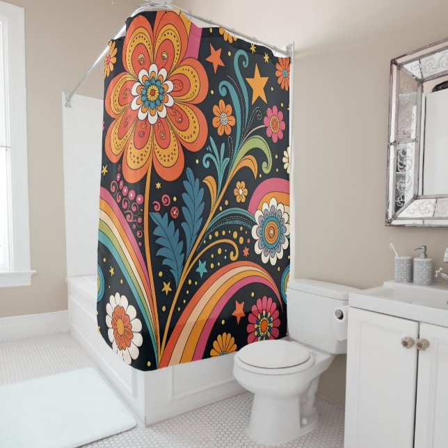 Hippie Shower Curtain (In Situ)