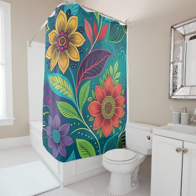 Hippie Shower Curtain (In Situ)
