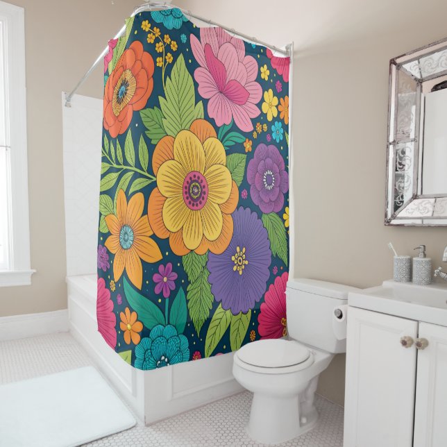 Hippie Shower Curtain (In Situ)