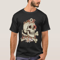 Hippie Skeleton Floral Skull Bohemian Aesthetic