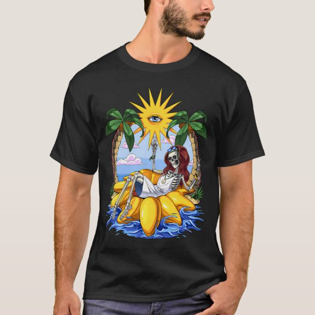 Hippie Skeleton Summer T-Shirt (Front)