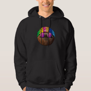 Hippie Sloth Love Peace Sign 70s Hippie Tropical A Hoodie