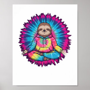 Hippie Sloth Peace Sign Tie-Dy