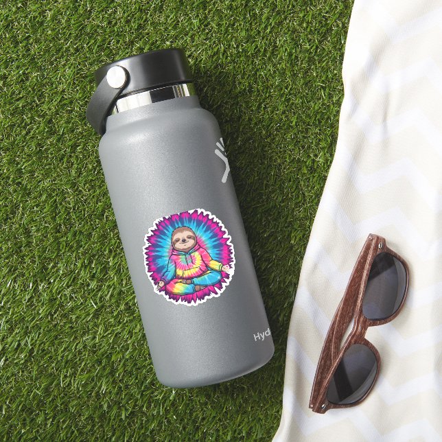 Hippie Sloth Peace Sign Tie-Dy (HydroFlask Insitu)