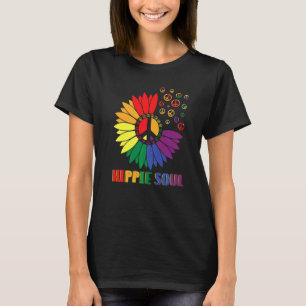 Hippie Soul Daisy Peace Symbol Flower For Men Wom T-Shirt